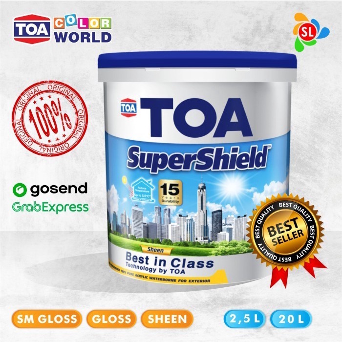 [Promo] Cat Tembok Dinding Exterior Toa Supershield 20 Liter Ready Mix