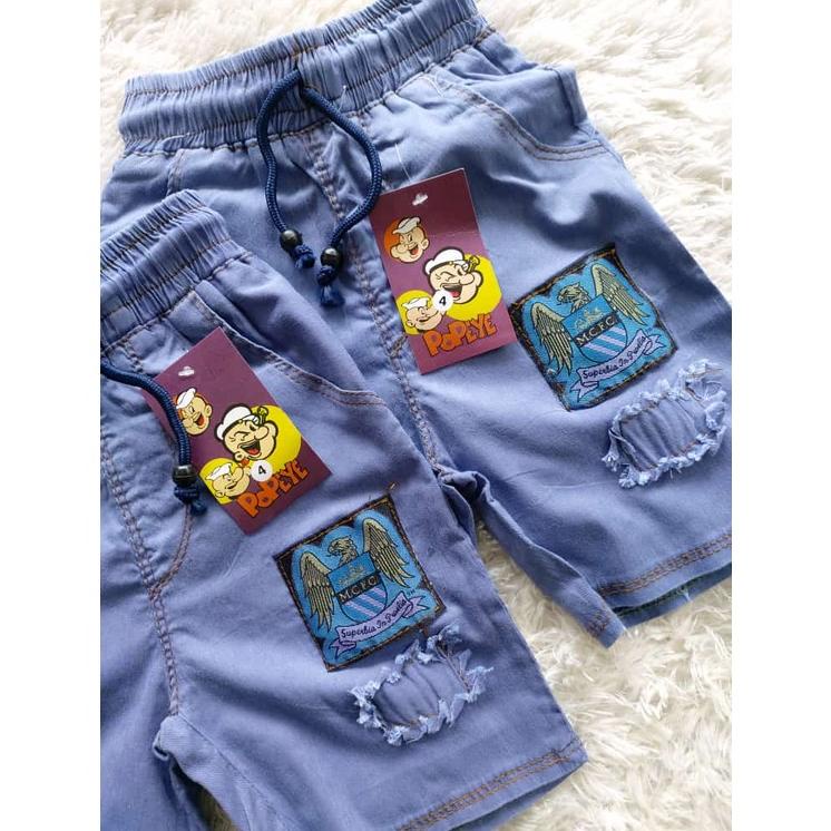 CELANA PENDEK SOFT JEANS SKINNY POPEYE ANAK COWOK LAKI-LAKI