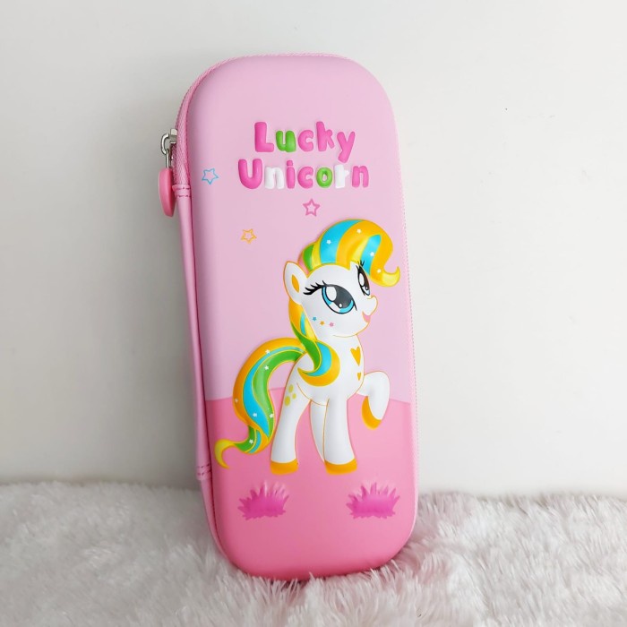 

[New] Tempat pensil kotak pensil 3D Unicorn Hardtop Pencil Case - Kuda Poni New