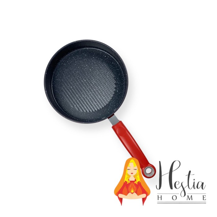 HOME PRO Frypan Grill Teflon Marble Anti Lengket Berkualitas Terbaik