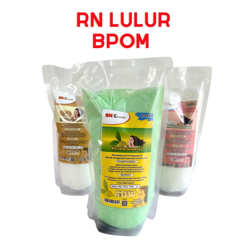 BPOM RI / RN POUCH LULUR BADAN 1kg BPOM /LULUR  MANDI SUSU  /LULUR BPOM MERK RN POUCH 1000gr /LULUR 
