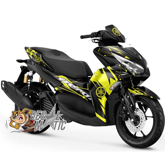 Decal Sticker Variasi Fullbody Old - New Aerox 155 Grafis Racing 25 - Kuning