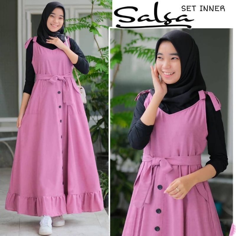 Gamis anak remaja kekinian populer 2021 ANNA Dress Gamis anak tanggung 12 - 17tahun