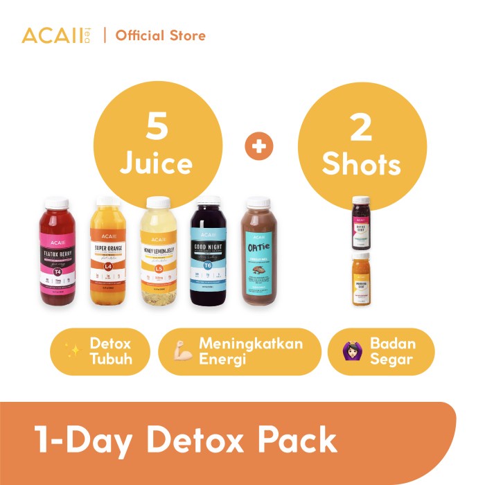 

✨PROMO✨ -Acaii Tea 1-Day Detox Pack (5x500ml & 2x125ml)