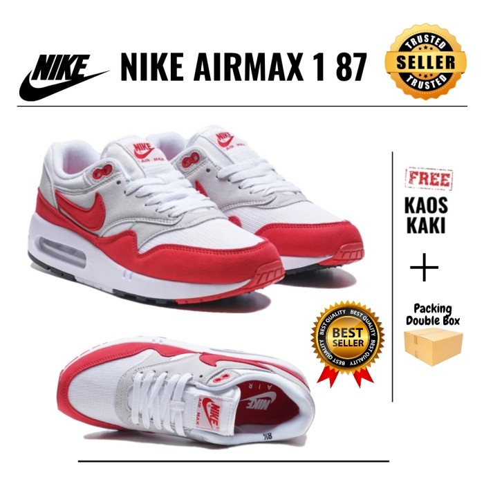 Nike airmax 1 87 big bubble white university red BNIB