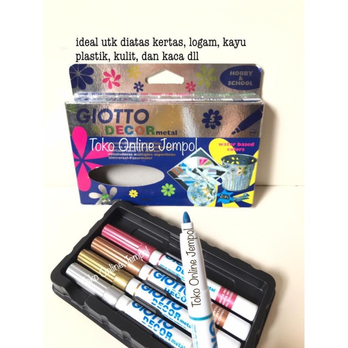 

Spidol Giotto Décor METAL 452900 Kaca Logam Plastik Kayu ATK0947GT