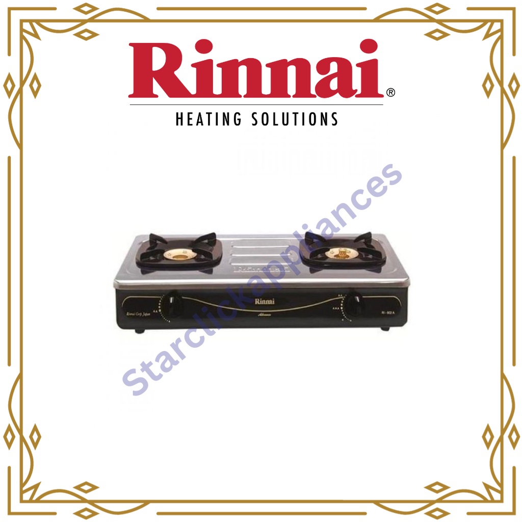 RINNAI KOMPOR GAS RI-602 BGX / RI 602 BGX / RI602BGX [GARANSI RESMI]