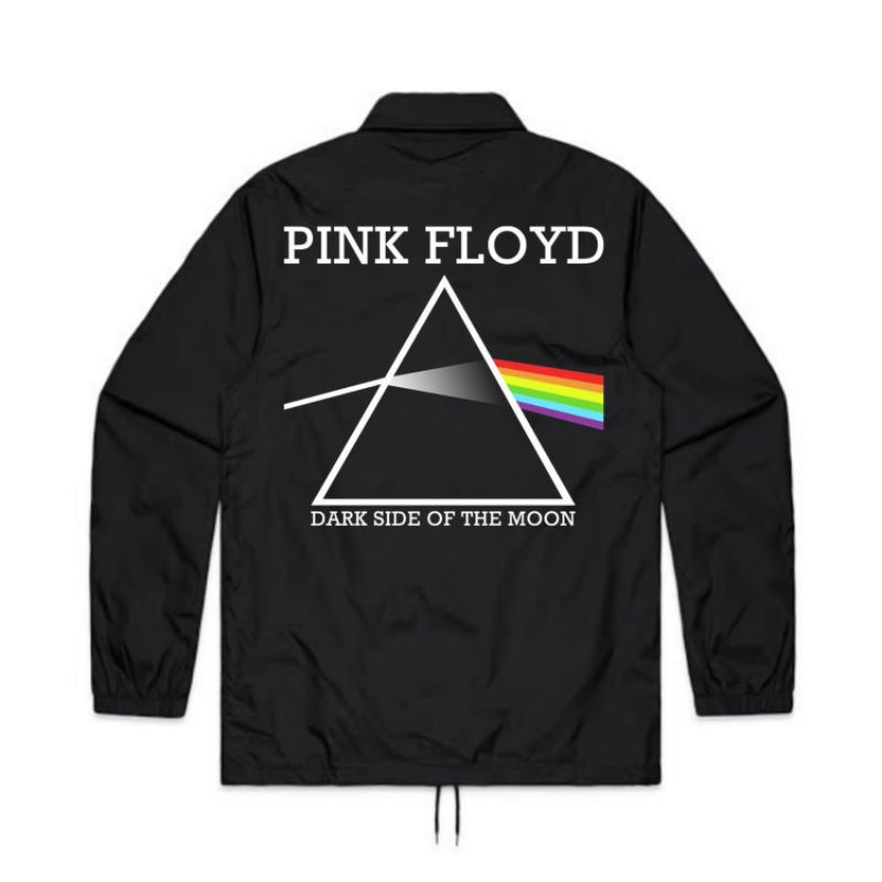 JAKET COACH BAND PINK FLOYD "DARKSIDE OF THE MOON | COACH JAKET PINK FLOYD | WINDBREAKERS PRIA HITAM