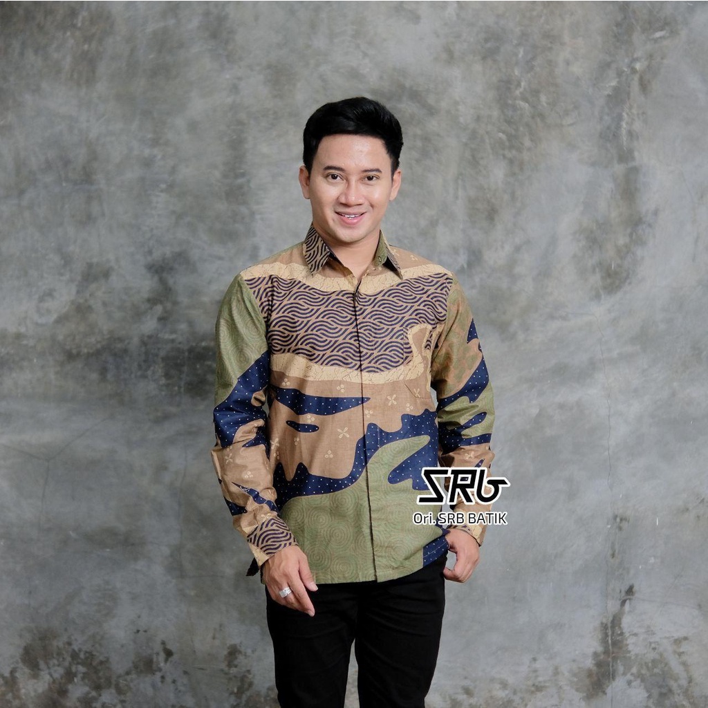 NEW ARRIVAL DISTRO KEMEJA BAJU BATIK PRIA LENGAN PANJANG PRIA COWOK BORDIR SOGAN HRB026 MODERN KATUN SLIM FIT STANDAR ATASAN PEKALONGAN FORMAL BATIK QURAISH