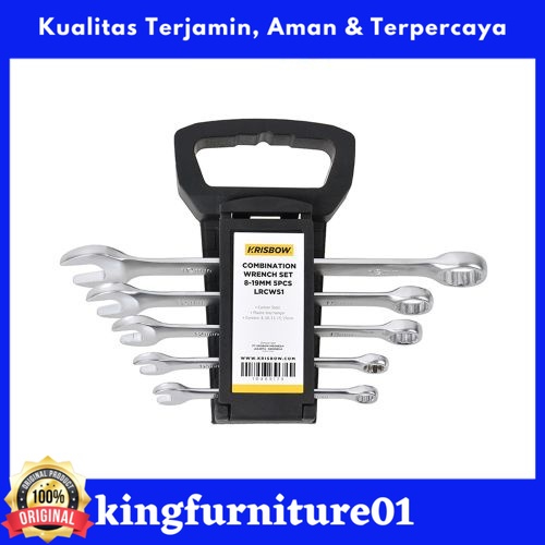 Krisbow Set 5 Pcs Kunci Ring Pas Set 8-19 Mm Lrcws1