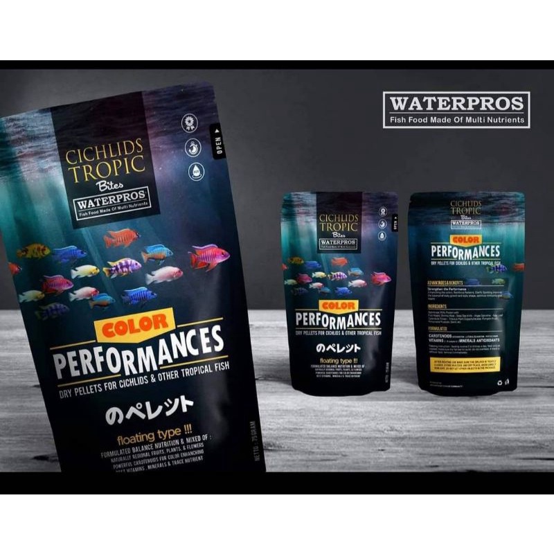 Makanan Ikan Cichlid Channa Pakan Pellet Waterpros Color Performances