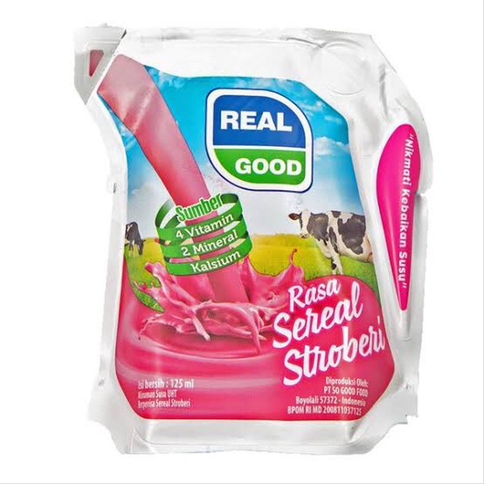 

Real Good Pouch Rasa Sereal Strawberry 125ml