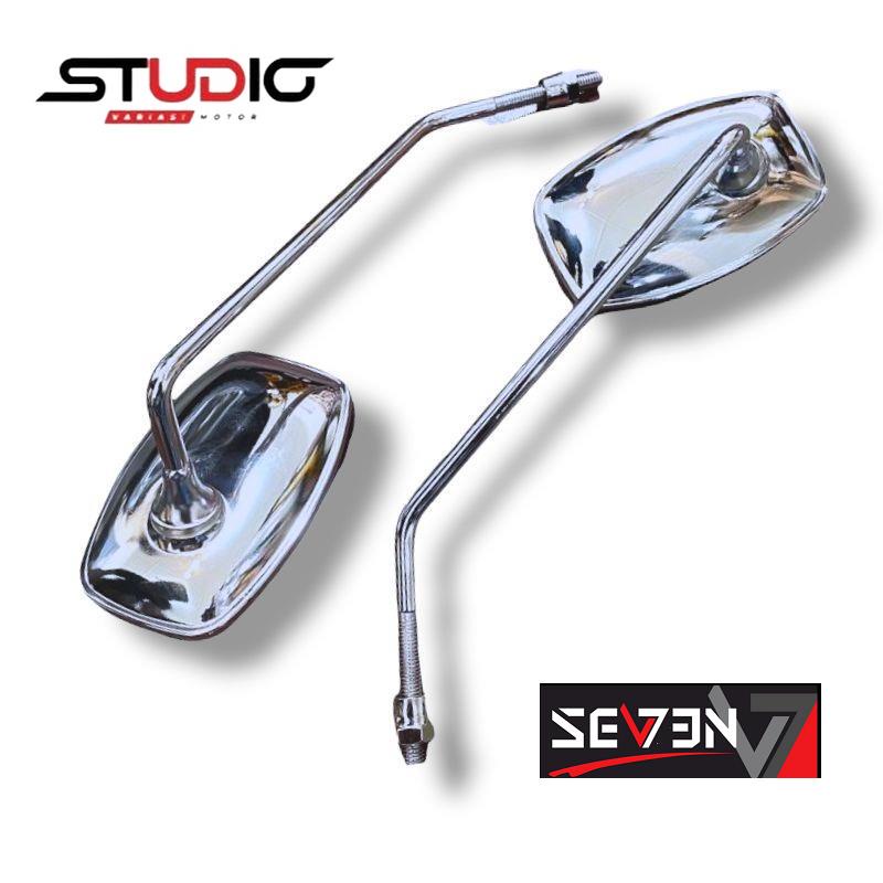 Spion Kotak Pispot Honda Panjang Drat 12mm Spion C50 C70 C90 C100 C102 Unyil Super Cub C700 C800 Dan