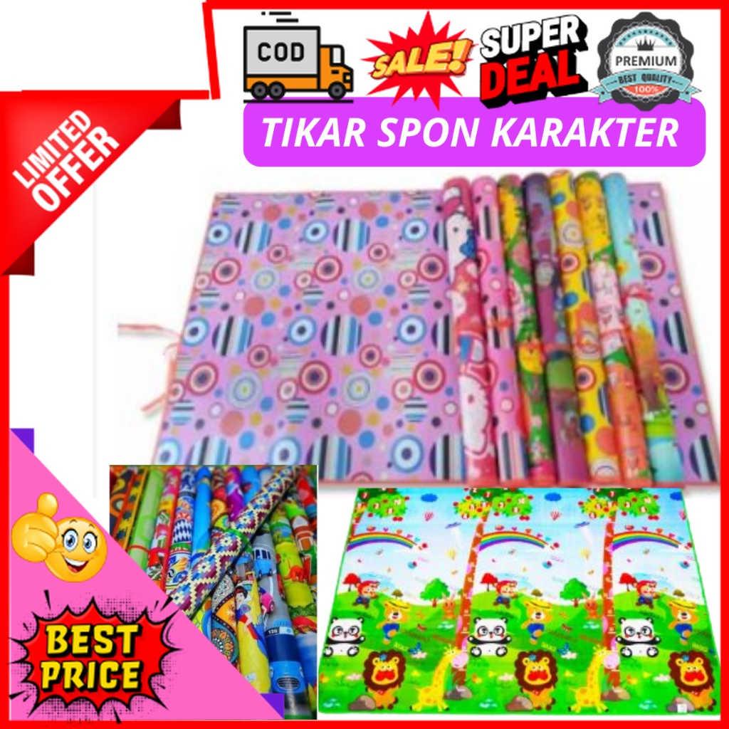 Perlengkapan Rumah Tikar Karpet Karakter Anak Emuk Tebal / Karpet Foam Tebal / Tiker Anak Karakter L