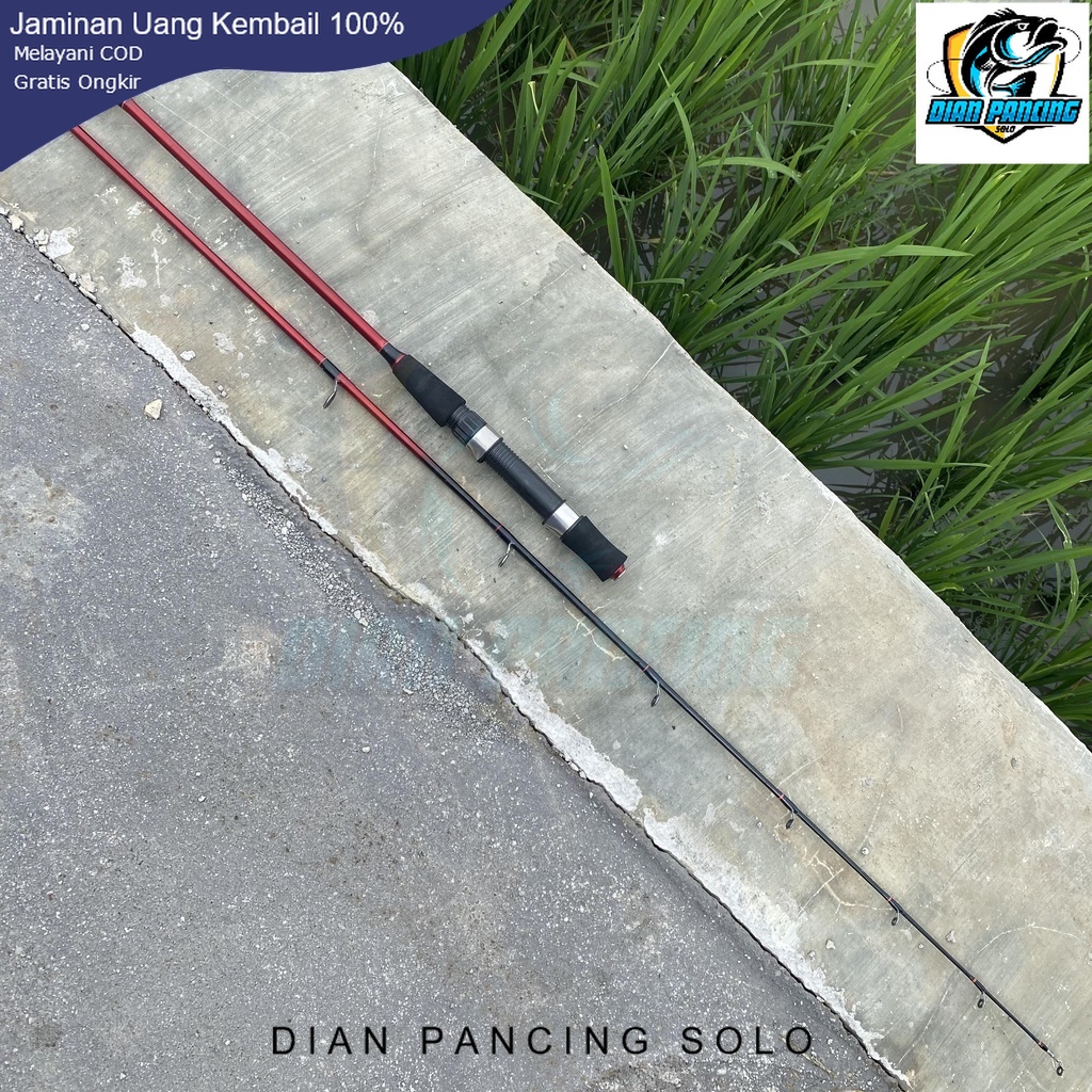Joran Pancing AJIRO REDBASS JIG + BONUS KAMBANGAN KLEM JUMBO TELUR