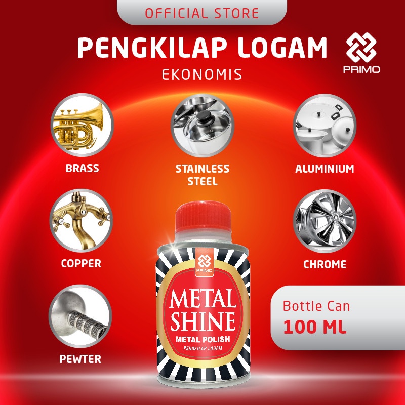 COD Primo PENGKILAP LOGAM METAL SHINE PRIMO BUKAN BRASO BRASSO PENGKILAP LOGAM 100ML PRIMO METAL SHI