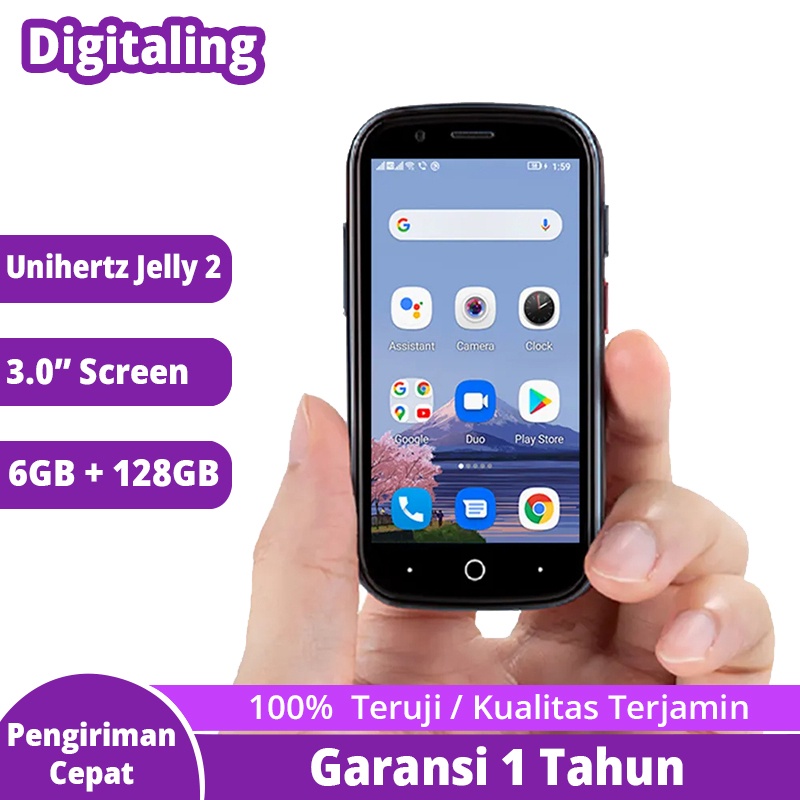 UNIHERTZ JELLY 2 Android Mini phone LTE RAM 6GB/128GB Android 10 Helio P60 Octa Core 4G Smartphone Dual Sim USB OTG NFC Cellphone