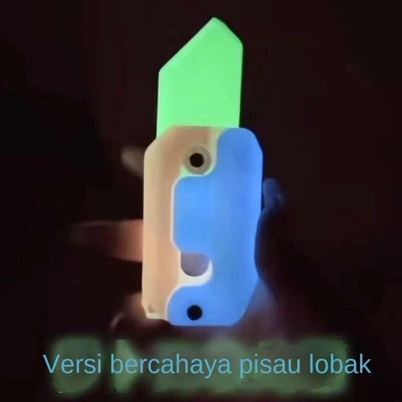 Pisau Lobak Bercahaya 3d Pisau Lobak Gravitasi Dekompresi Mainan Pisau Model Menyenangkan Hadiah Kecil Siswa