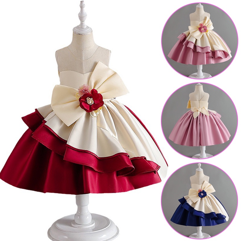 1-7Year Dress Pesta Anak Perempuan Gaun Anak Perempuan Pesta Gaun Pesta Anak Perempuan Mewah 1-6Tahu