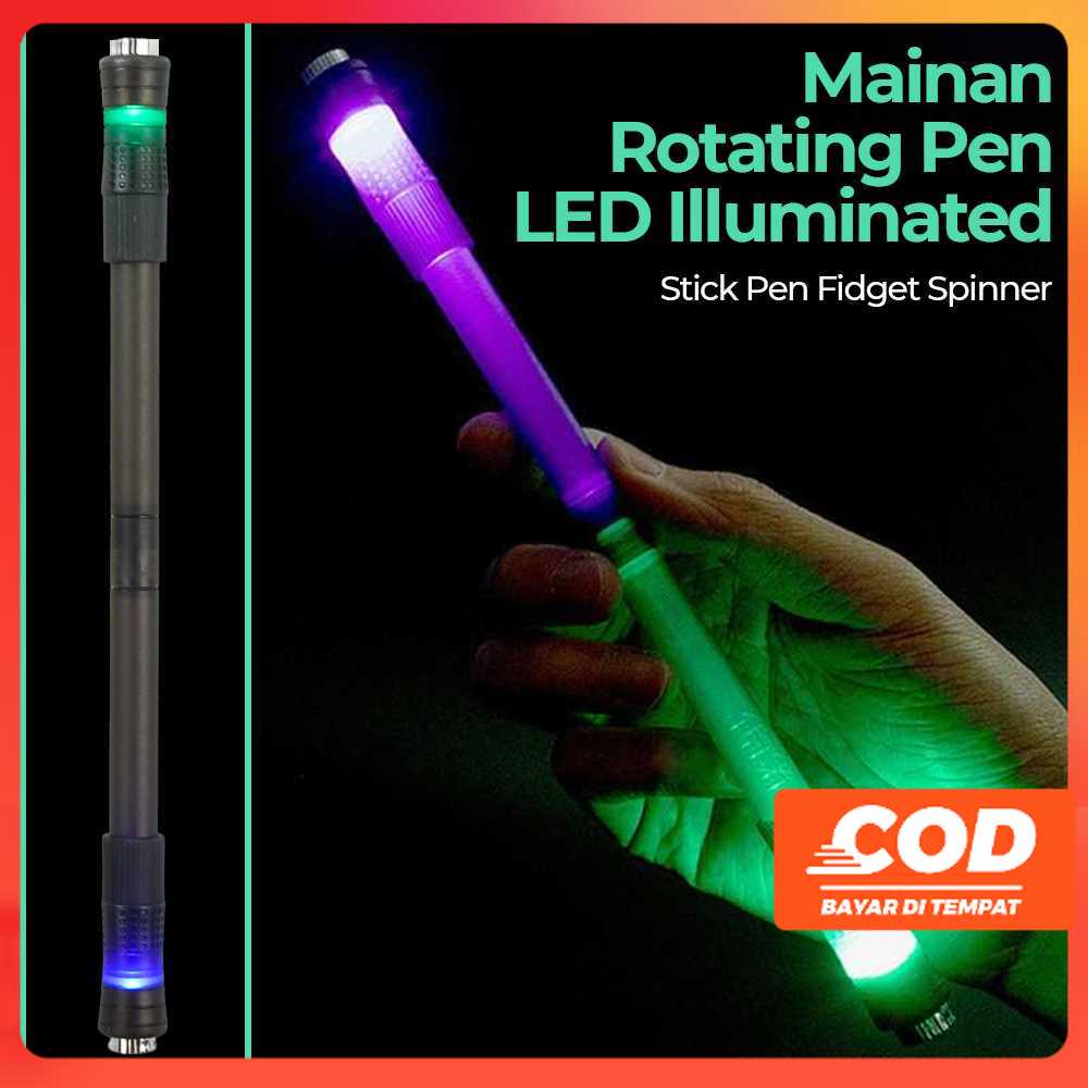 

Mainan Rotating Pen Stick Pen Fidget Spinner LED Illuminated