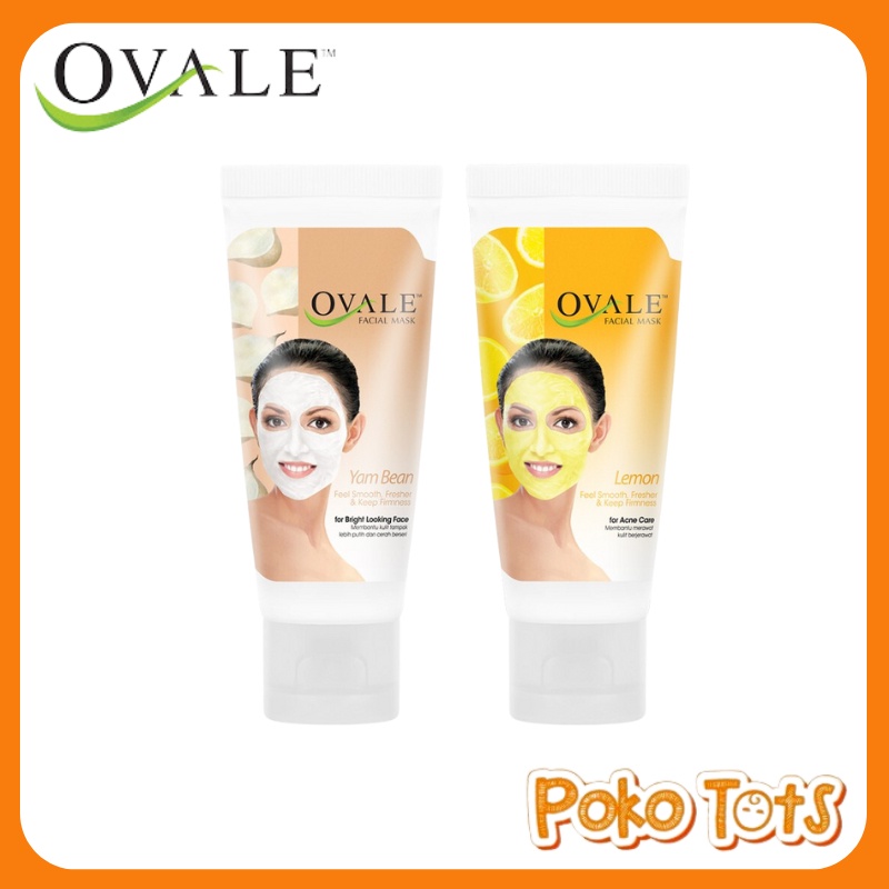 Ovale Facial Mask Bengkoang & Lemon Tube 75gr Masker Pencerah Wajah JB