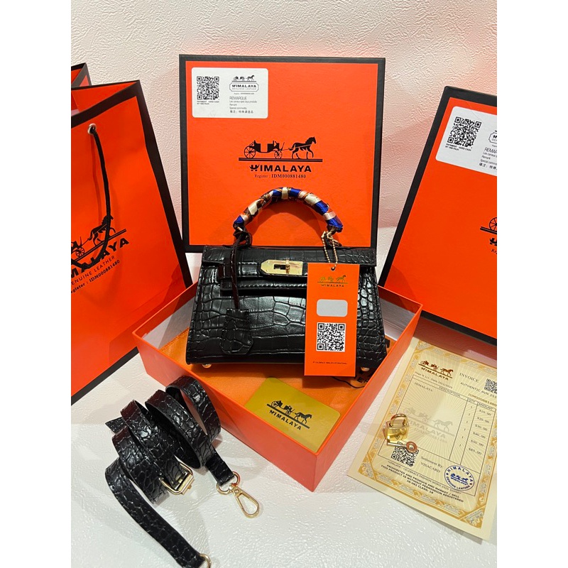 JY74RF HIMALAYA-TAS SELEMPANG WANITA "KL"CROCO MINI (19,5x5x12) BRAND HIMALAYA ORIGINAL FREE BOX+ PA