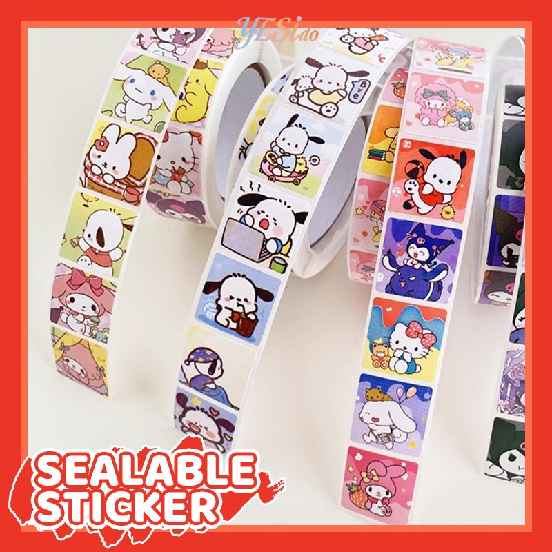 

COD✨ 500 lembarstiker bahankartun lucu Sanrio stiker bahan Melody Kuromi Yuji stiker anjing dekorasi DIY-YES