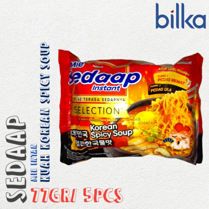 

SEDAAP Mie Instan Korean Spicy Soup 77gr/ 5Pcs