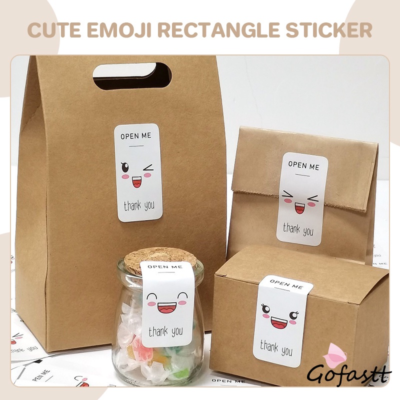 

Stiker Persegi Panjang bunga Stiker Kotak Hadiah-G