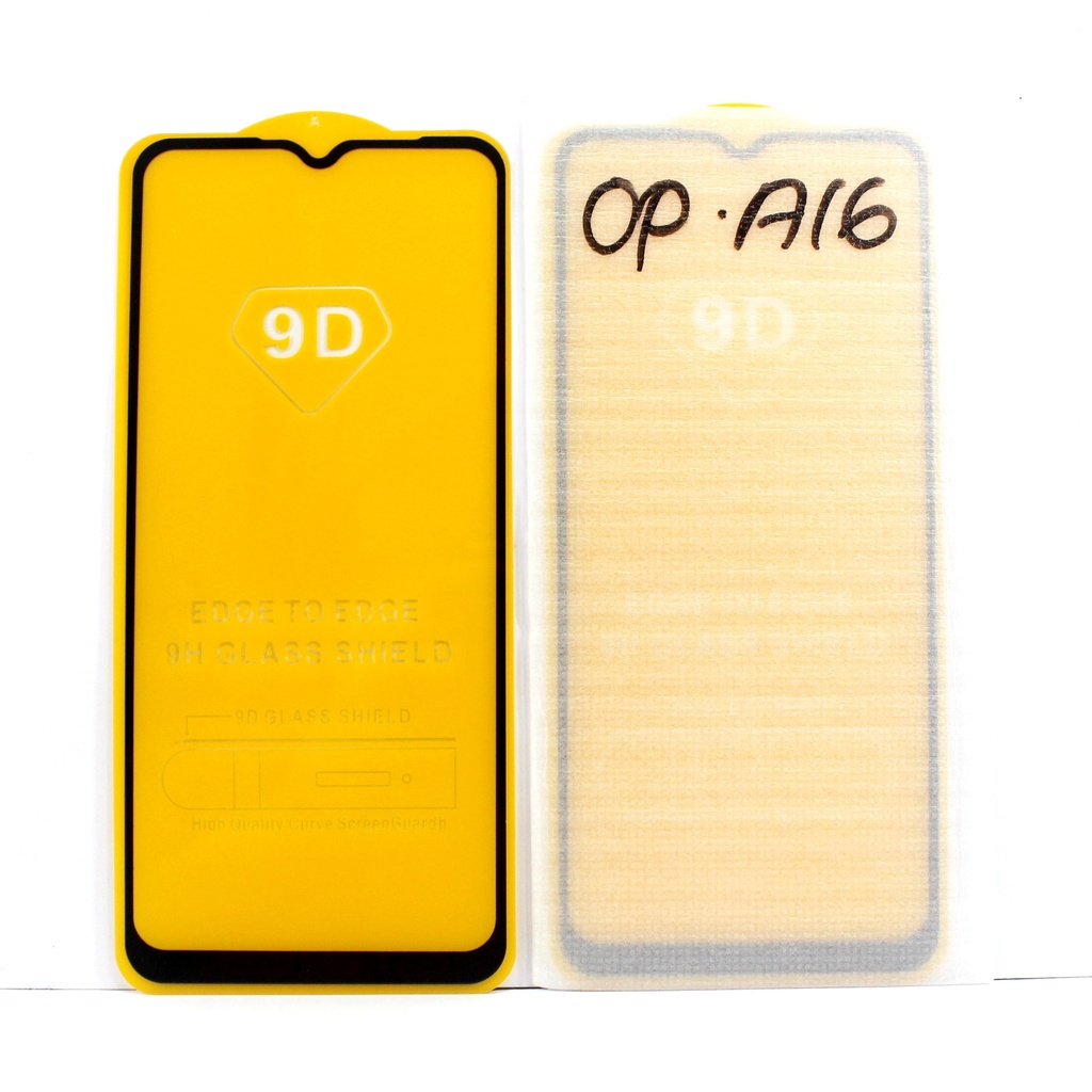 TEMPERED GLASS 9D OPO A16- 2021 CPH2269 HITAM = A17 2022 CPH2477 A17K CPH2471 A77 4G 2022 REA C3 5 S
