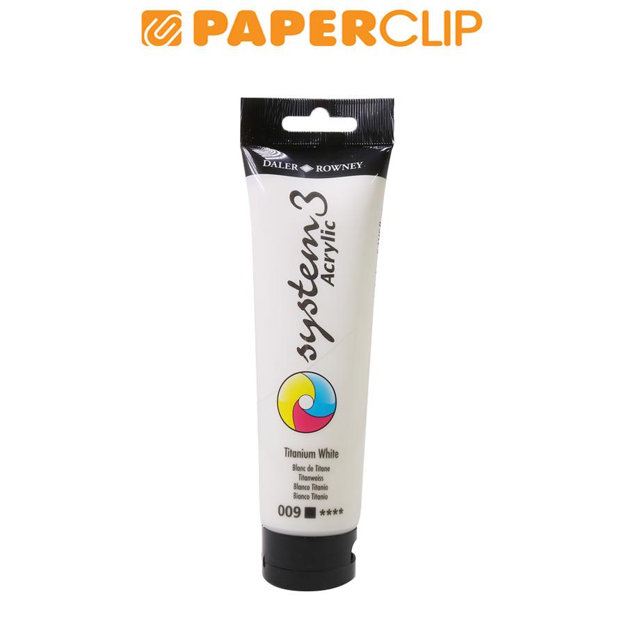

ACRYLIC COLOR DALER ROWNEY SYSTEM3 150ML 129150009 TITAMIUM WHITE