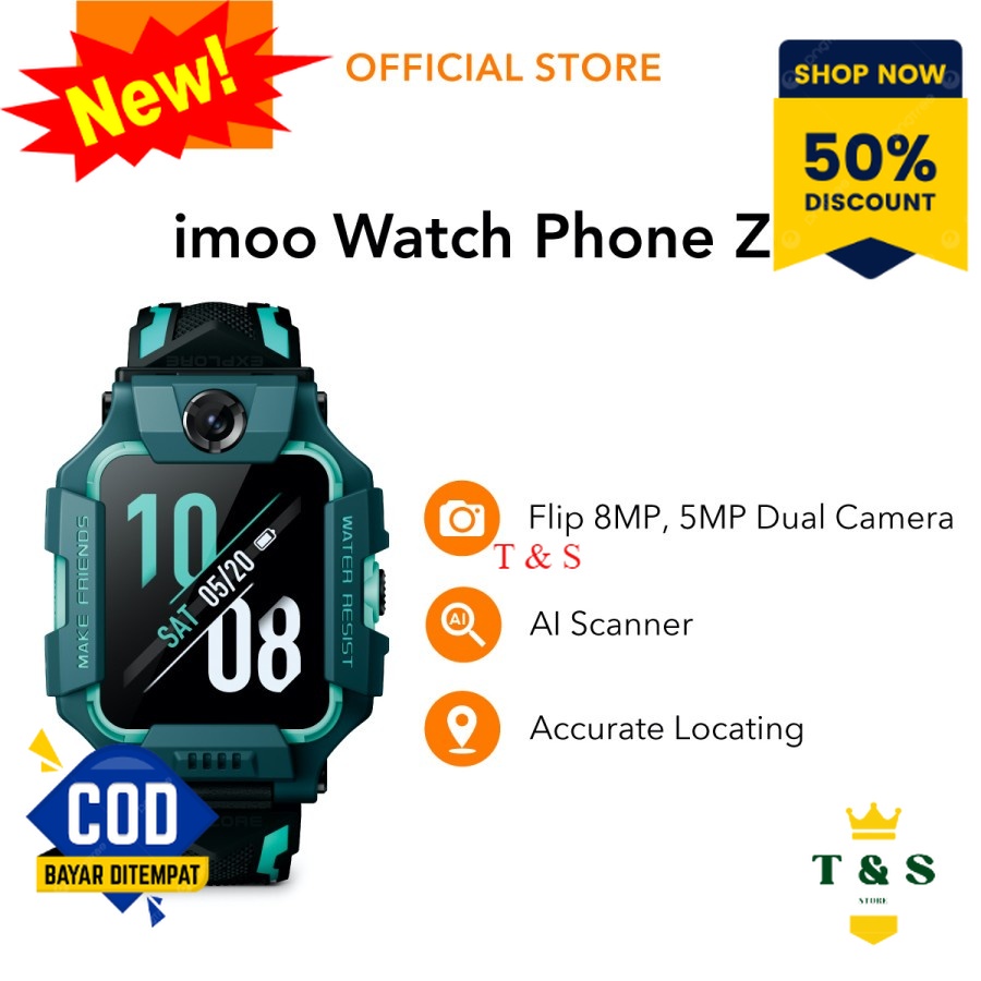 imoo Watch Phone Z6 - HD Video Call / Garansi Resmi 1thn
