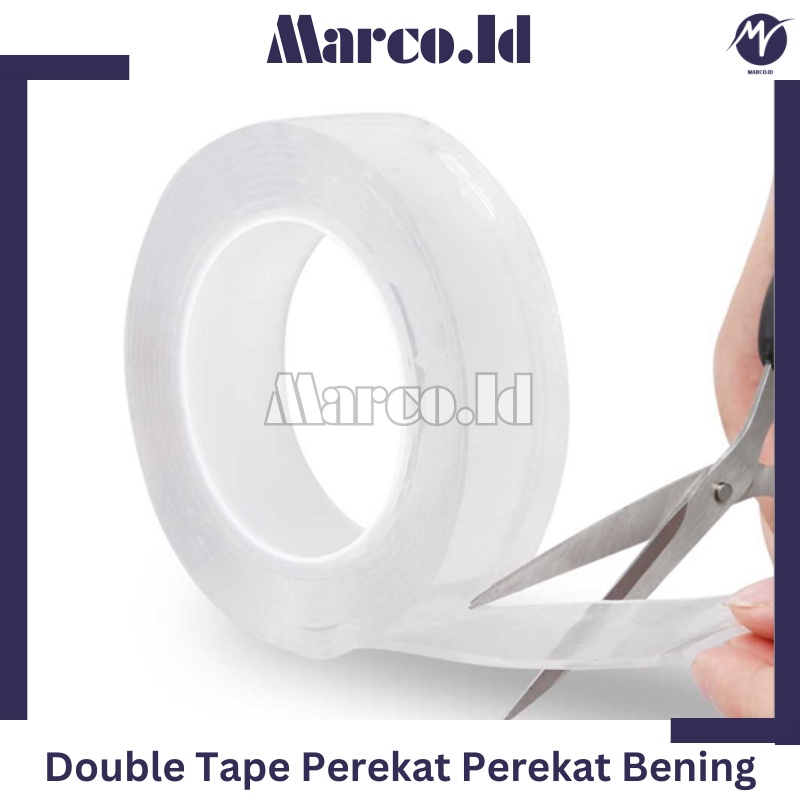 Double Tape Perekat 300 Cm Kuat 3 M Tipis Tebal Lebar Bening Original Super Legket Pasang Dan Lepas 
