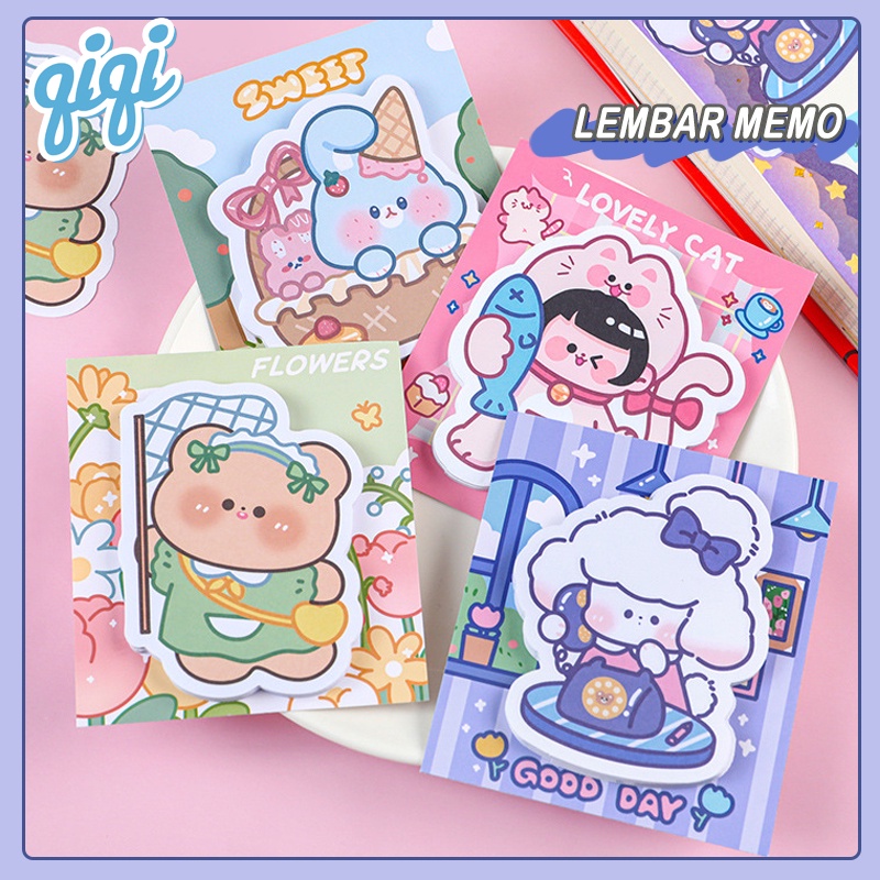 

beruang pesan alien not sticky saku kertas saku lengket/30 lembar Memo & sticky note lucu - Qiqi Treasure