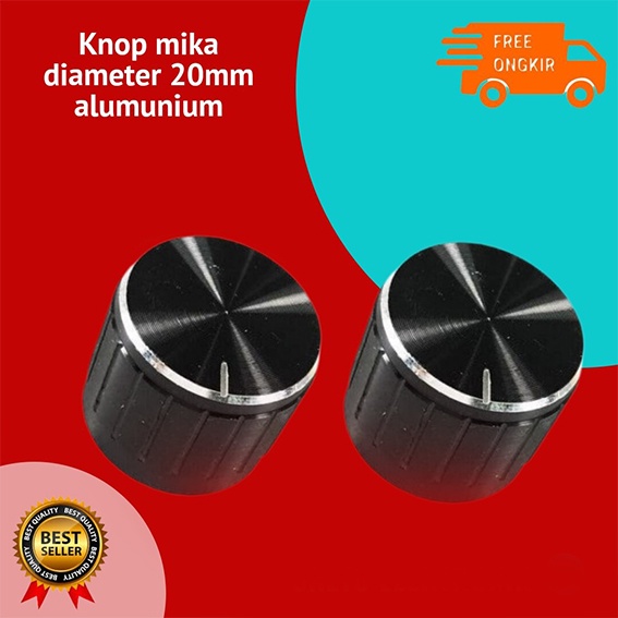 (OML) KNOP KNOB PUTAR ALUMINIUM 20MM POTENSIO AUDIO