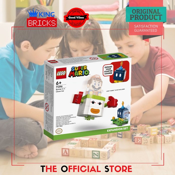 LEGO Original SUPER MARIO 71396 Bowser Jr. Clown Car Mainan Anak Game