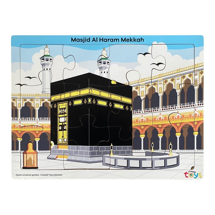 Puzzle Masjid Al Haram Mekkah mainan Edukasi Chateda Toys