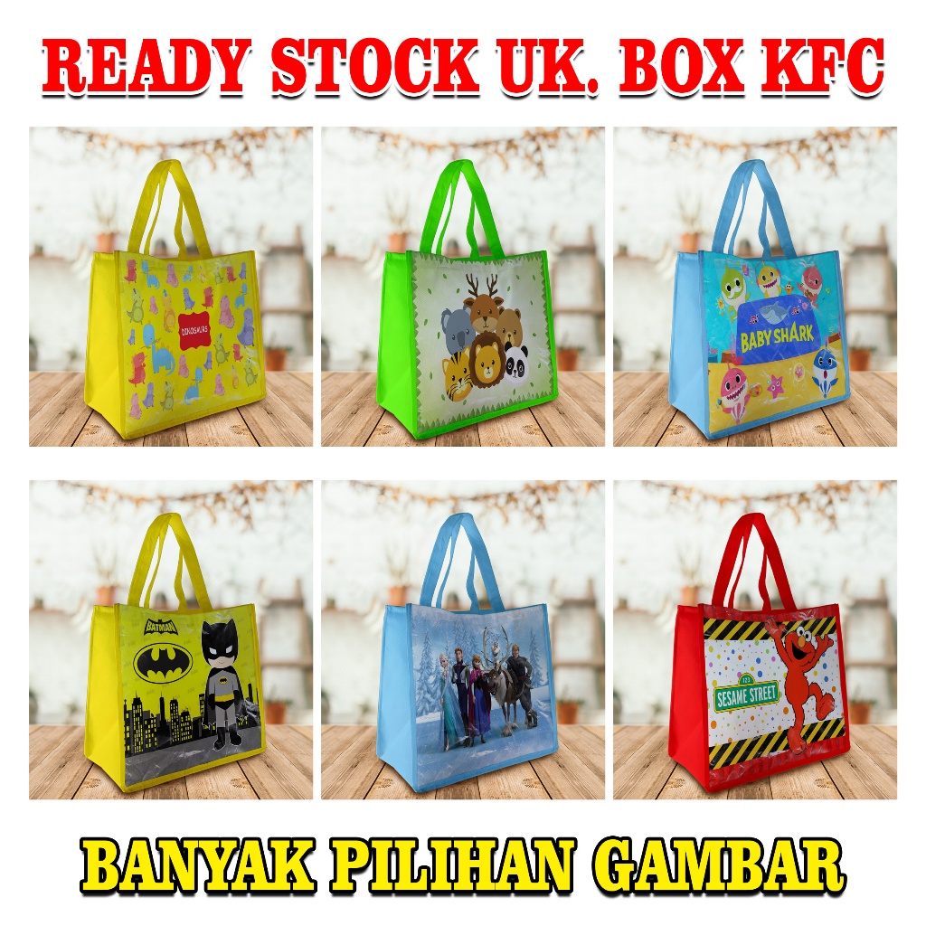 

Tas Ultah Ready Stok Landscape / Tas Ulang Tahun / Goodie Bag 50gsm tipis