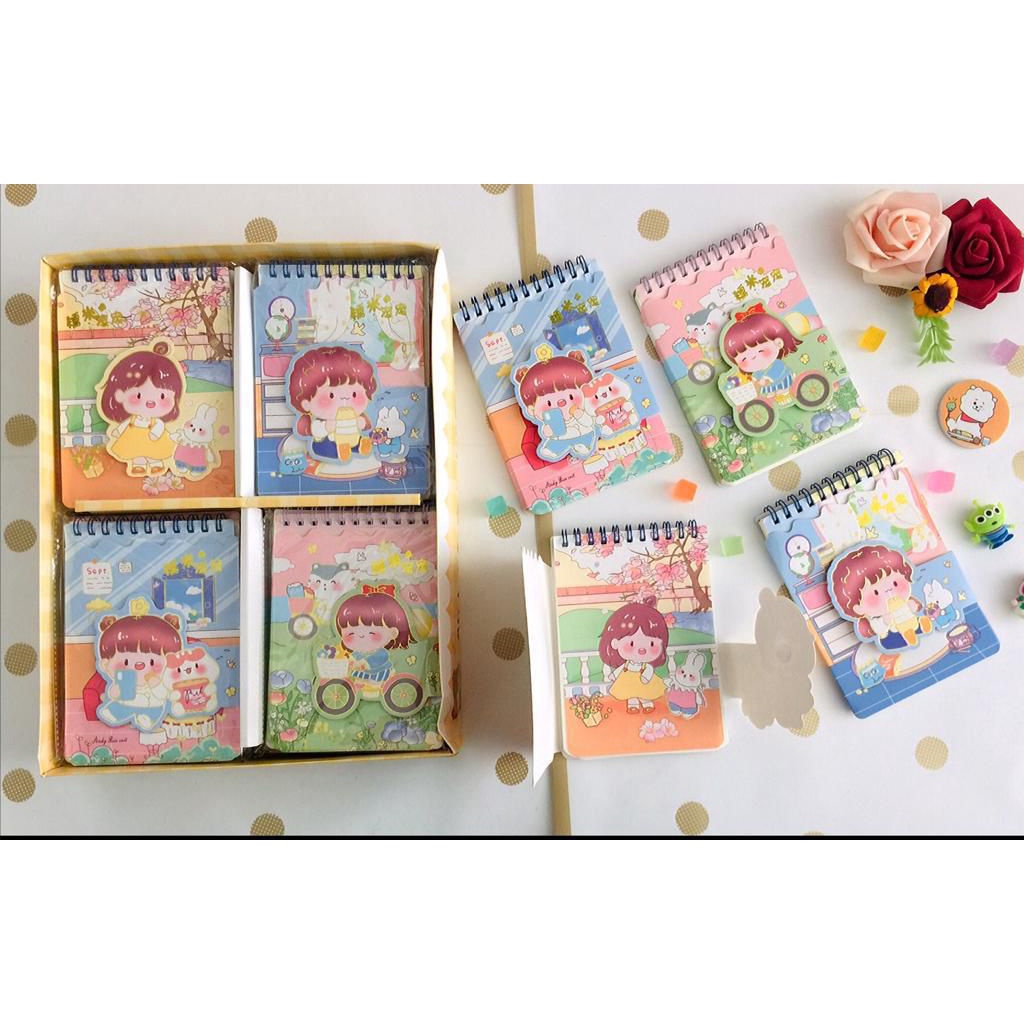 

BUKU SPIRAL KANCING MOMO KOREA / BUKU KARAKTER ANAK / NOTES LUCU MOMO