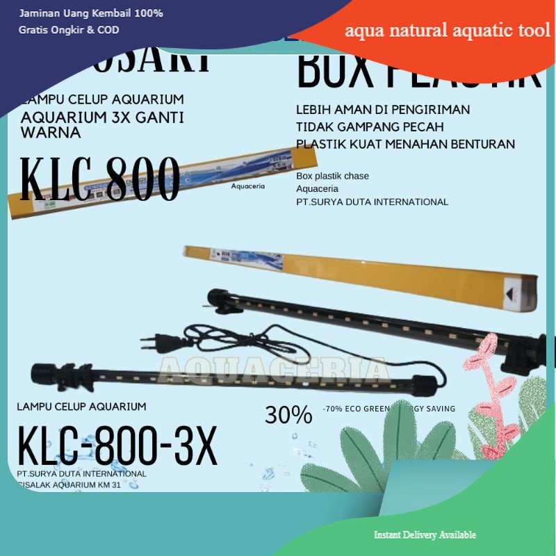 Lampu celup aquarium 80 Cm KIYOSAKI KLC 800 3X Ganti mode warna lampu LED celup