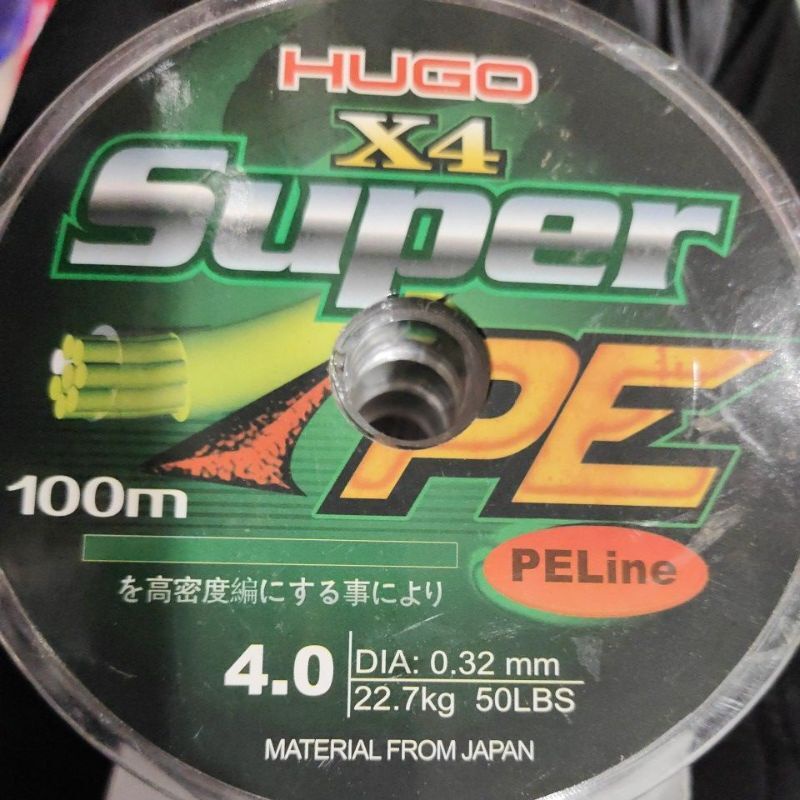 senar PE x4 super hugo braid 100 meter