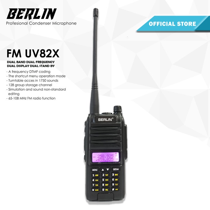 Grosir Handie Talkie HT Berlin FM UV82X Original | Walkie Talkie Garansi Resmi