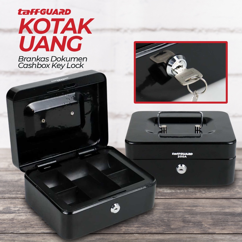 

Kotak Uang Brankas Dokumen Cashbox Key Lock - 200A
