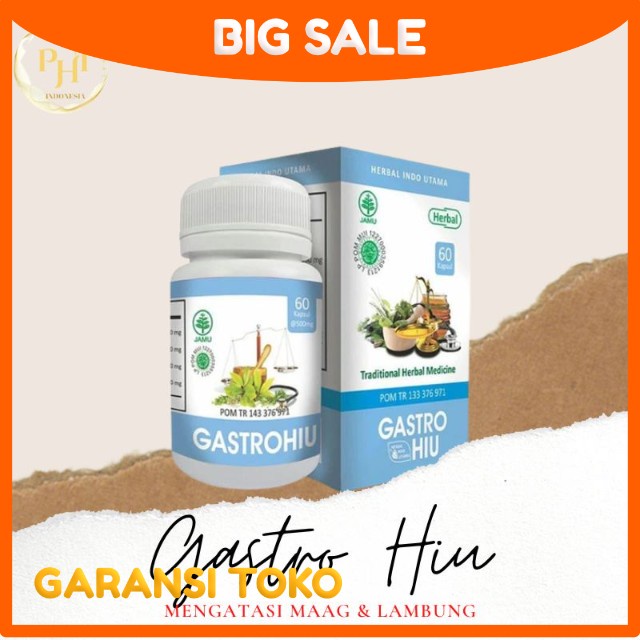 Hiu Gastro (60kapsul) GASTROHIU obat maag GASTRO HIU Herbal sehat lambung