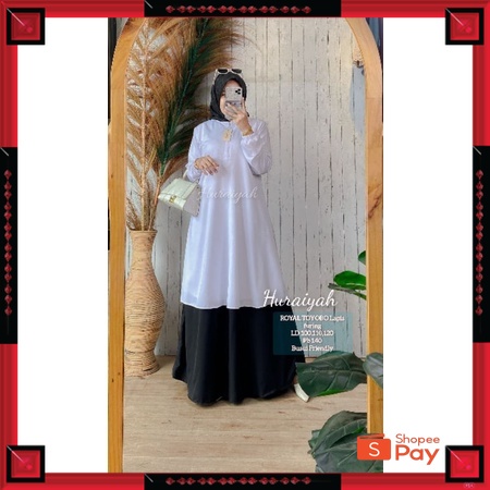 12.12 SERAGAM SALE / Ss Syakira gamis kerja TOYOBO HURAIYAH hitam putih POLOS malaysia seragam dinas