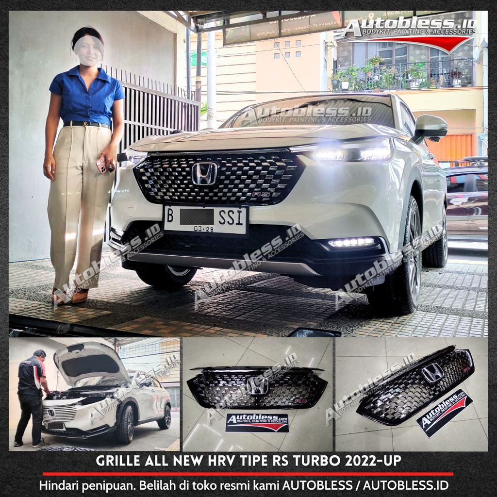 Grille Grill Honda HRV RS Turbo 2022 2023 2024 2025 Plug n Play