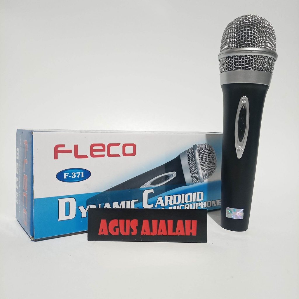 Microphone Karaoke kabel panjang 5 meter fleco f371 original  /// mikrofon vokal tanpa kabel 198