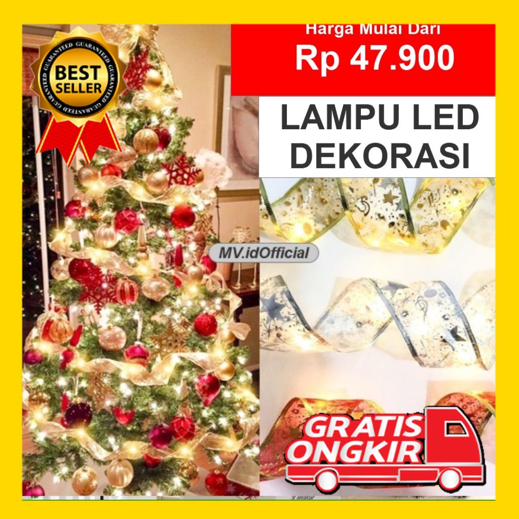 SPECIAL NATAL - Pita Lampu LED Dekorasi Pohon Natal / Pita Kawat Lampu Hiasan Natal / dekorasi pohon
