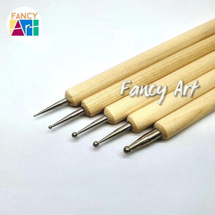 

[[ JS - BEST SELLER ]] Clay Indentation Pen set 4 Ball Stylus Alat Indent Modelling Clay Tool - SET 5
