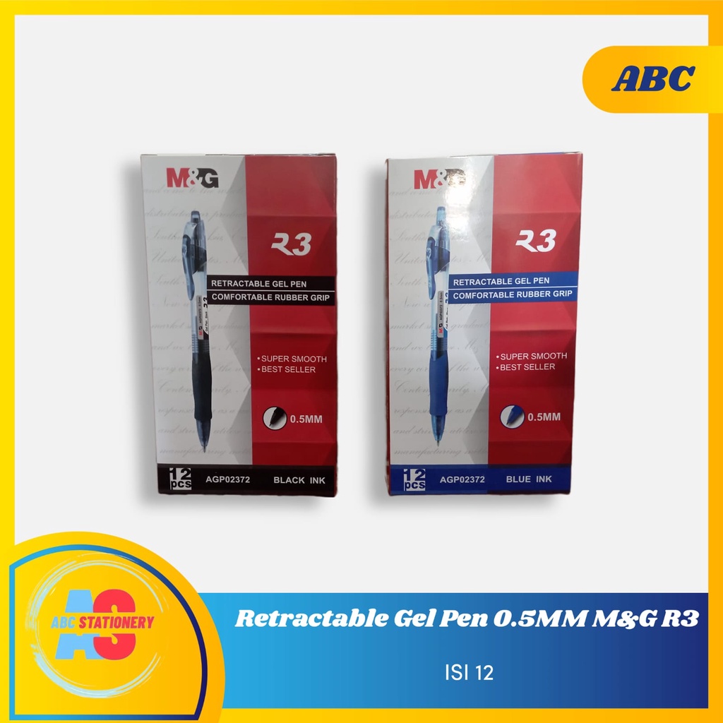 

Pulpen Retractable Gel Pen 0.5MM M&G R3